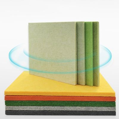 Moderno diseño de hoteles 12 mm 24 mm paneles de fibra de poliéster a prueba de sonido para la absorción de sonido