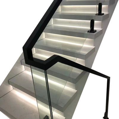 Barandillas de vidrio de estilo de diseño moderno para la seguridad interior en las escaleras de los apartamentos