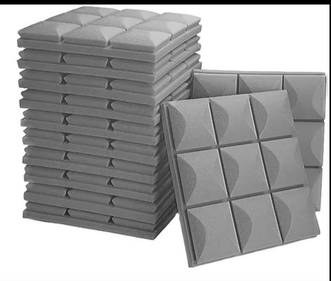 Absorción de sonido en blanco y negro Espuma de algodón para salas de reuniones Acústica y reducción de ruido