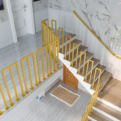 Manillar de acero inoxidable para decoración de escaleras interiores para fijación de paredes en apartamentos