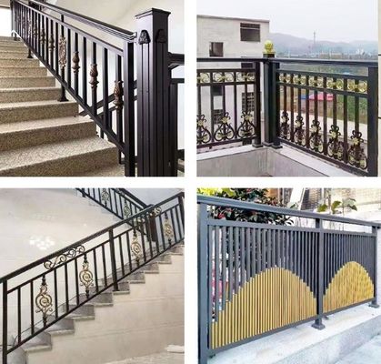 Barandillas de escalera de aluminio para instalación en pared en apartamentos