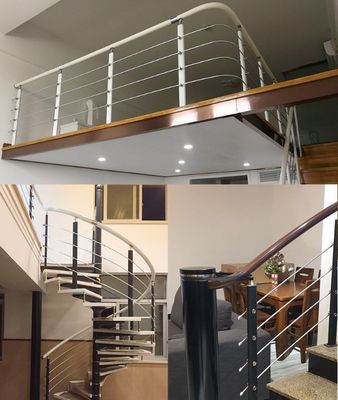 Diseño moderno barandilla de escalera de hierro para escaleras de madera al aire libre montadas en la pared diseño más reciente