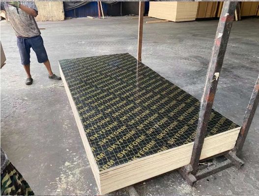 12 mm de madera contrachapada con película para la construcción placa de chapa material de superficie placa de melamina