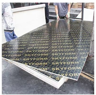 12 mm de madera contrachapada con película para la construcción placa de chapa material de superficie placa de melamina