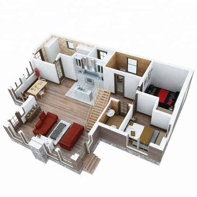 Contenedor plano prefabricado expandible con diseño contemporáneo