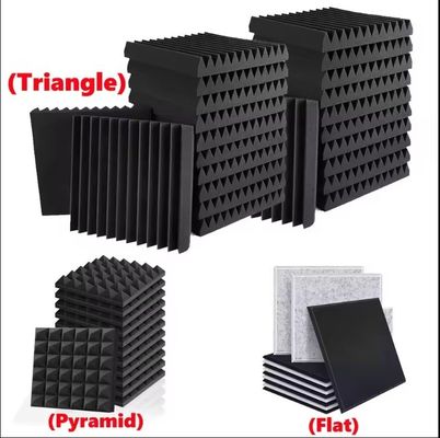 Panes de espuma acústica de ranura triangular de alta densidad de diseño moderno para aislamiento acústico