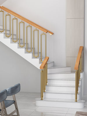Mejor diseño de escalera de barandilla de cristal de balcón de hierro forjado para el montaje de paredes de apartamentos