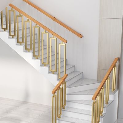 Mejor diseño de escalera de barandilla de cristal de balcón de hierro forjado para el montaje de paredes de apartamentos