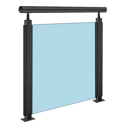 Estilo de diseño moderno Escalera montada en la pared Barandillas de vidrio templado con baluster de poste