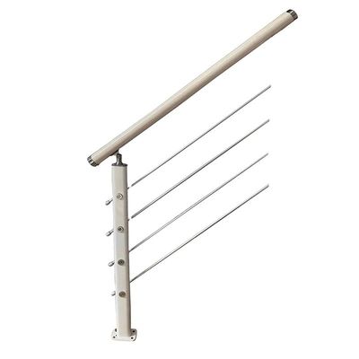 Apartamento moderno de acero inoxidable de aluminio barandilla de escalera barandilla para exterior exterior
