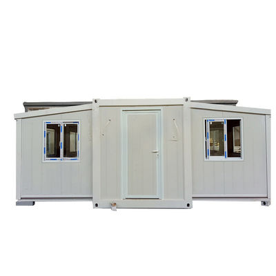 Contenedor de paquete plano exterior Casa prefabricada con panel de sandwich de acero ligero Casa modular