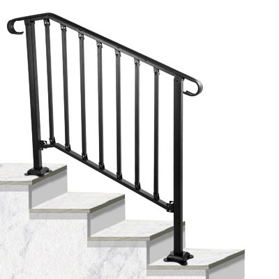 Escalera de interior elegante barandilla de protección de hierro pisos elevadores balaustradas balcón barandilla de acero