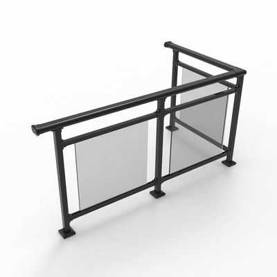 Barandillas de balcón de aluminio de diseño moderno montadas en la pared para cubierta de mangueras