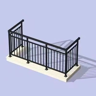 Barandillas de balcón de aluminio de diseño moderno montadas en la pared para cubierta de mangueras