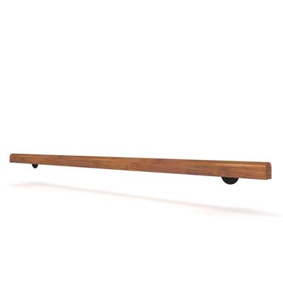 Barandillas de madera montadas en la pared para barandillas modernas en edificios de oficinas