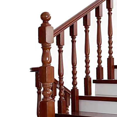 Edificio de oficinas moderno barandilla de escalera de madera decorativa con baluster y husillos