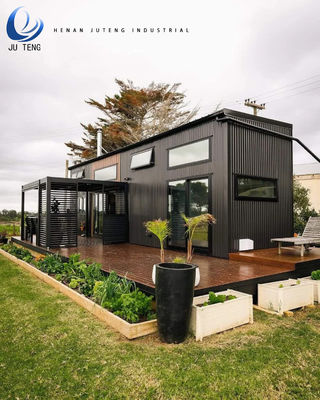 Casa de construcción de madera prefabricada de estilo más popular con contenedor de paquete plano de acero