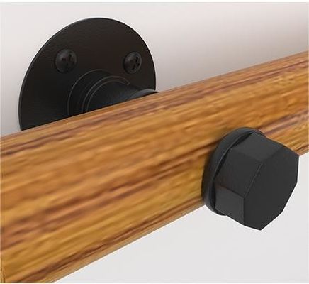 Diseño moderno contra la pared Techo interior Barandillas para ancianos Escaleras de madera Mangueras