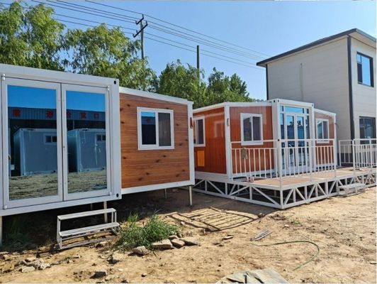 Casa prefabricada de contenedores de 20 pies Camping Casa de contenedores expandible con diseño chino
