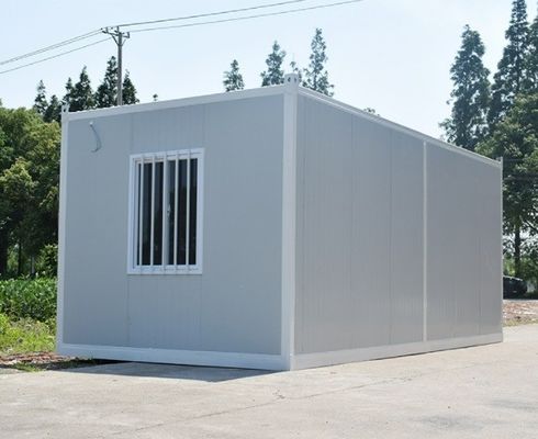 Unidades plegables Edificio de oficinas portátiles con casas de contenedores de paquetes planos plegables rápidamente