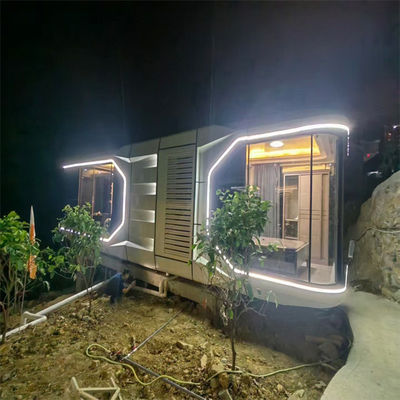 Casa cápsula espacial modular para hotel y villa de lujo estilo de diseño prefabricado postmoderno