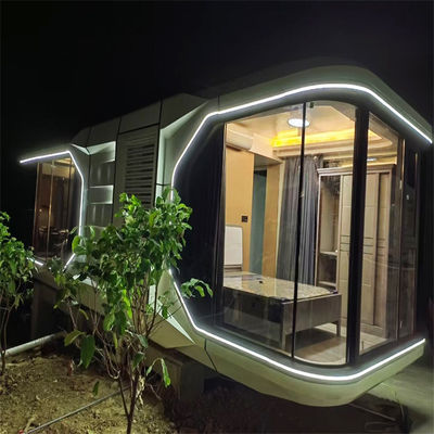 Casa cápsula espacial modular para hotel y villa de lujo estilo de diseño prefabricado postmoderno