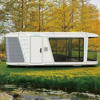 Diseño Postmoderno Estilo de Acero Cuadro Casa Pequeña Espacio Capsula Habitación para Hotel Villa Estancia