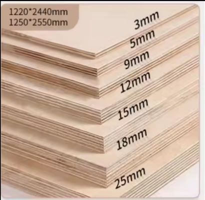 madera contrachapada laminada de melamina impermeable marina 3mm-21mm para decoración de hoteles