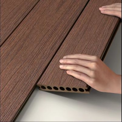 Suelos de terraza de madera lisa de plástico para piscinas de diferentes tamaños