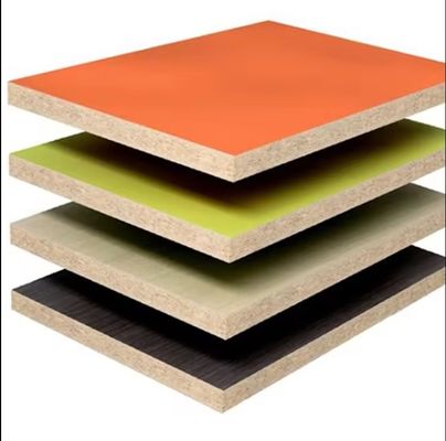 1220x2440mm Panel de madera contrachapada de melamina no metálica blanca laminada para muebles de apartamento